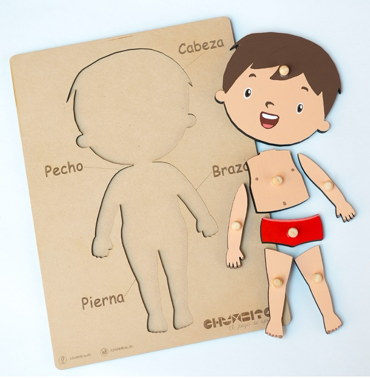Partes del cuerpo niño Chumbitos